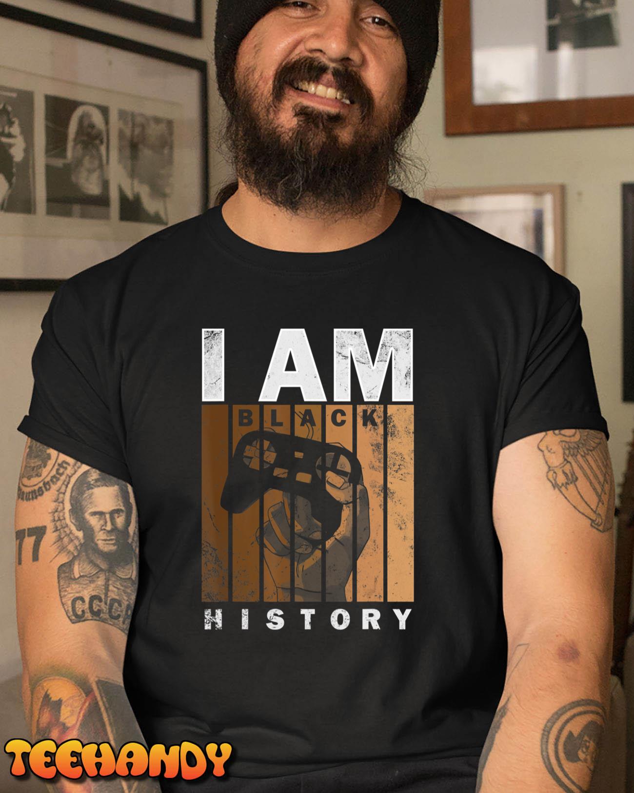 Melanin Black History Month Design For video Games Lovers T-Shirt