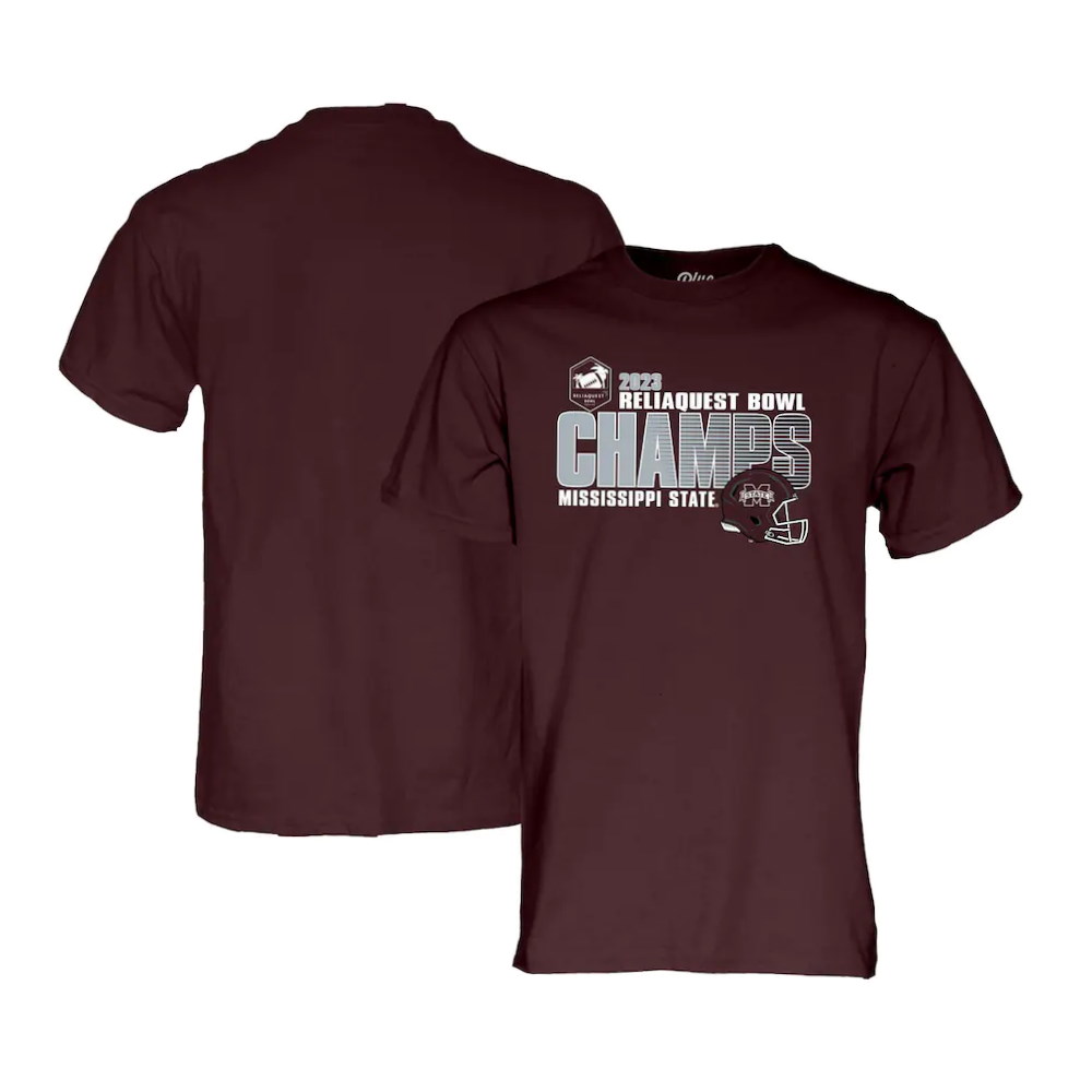 Mississippi State Bulldogs 2023 ReliaQuest Bowl Champions T-Shirt