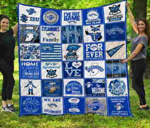 Ncaa Indiana State Sycamores 3D Quilt Blanket