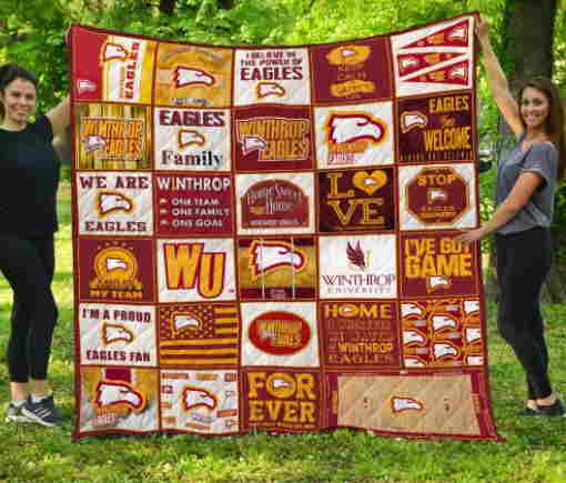 Ncaa Winthrop Eagles 3D Quilt Blanket