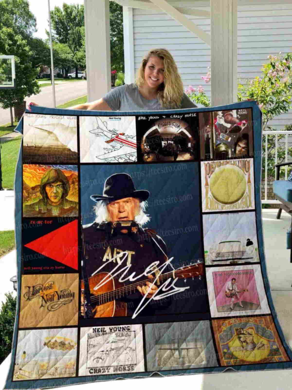 Neil Young  Quilt Blanket