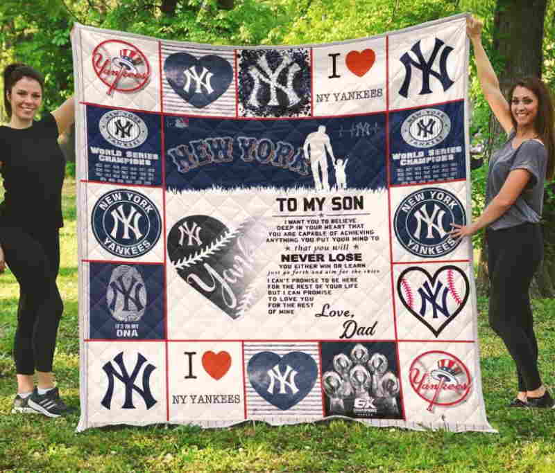 New York Mets Family To My Son Quilt Blanket