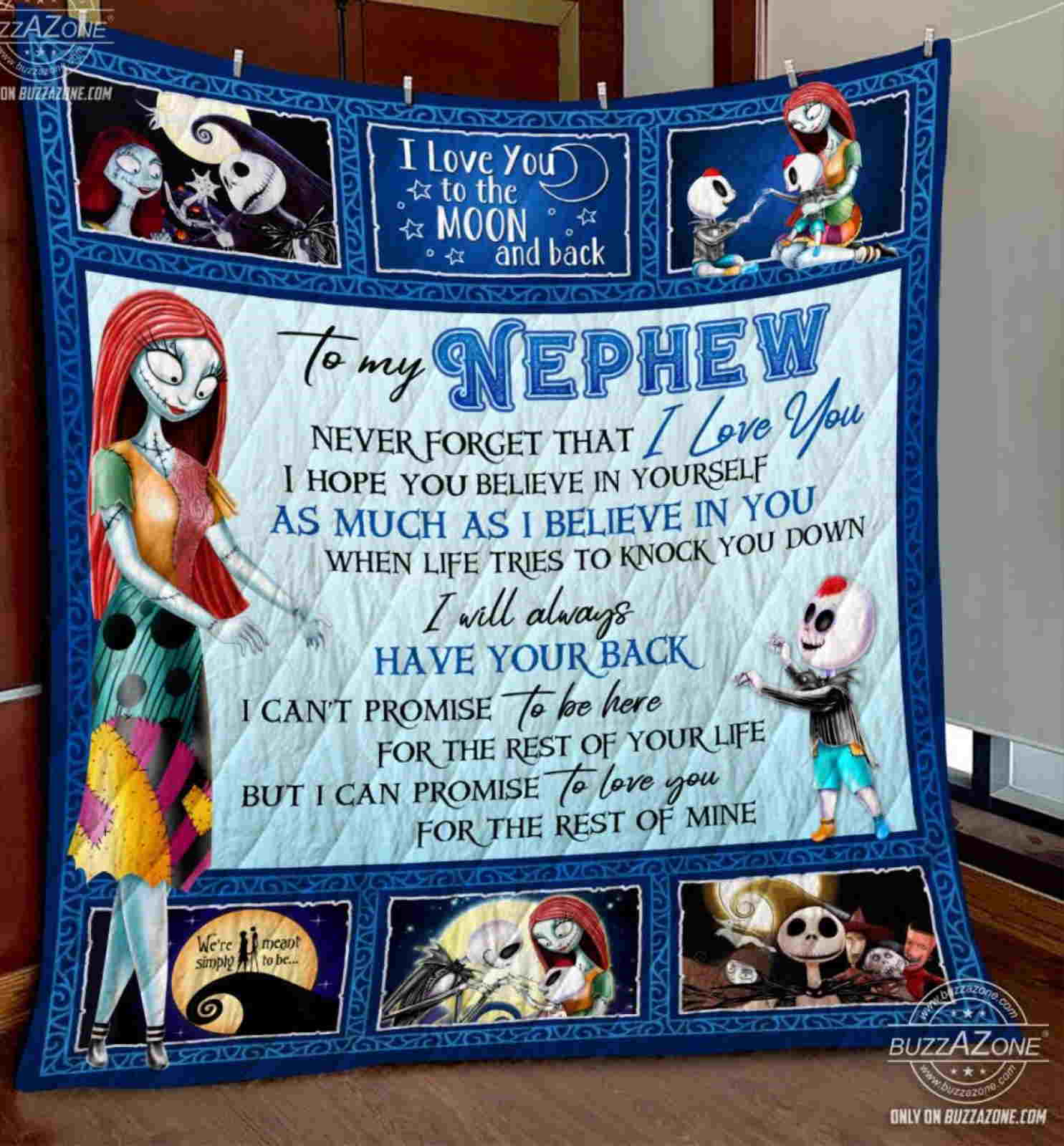 Nightmare Nephew Have Your Back Quilt Blanket