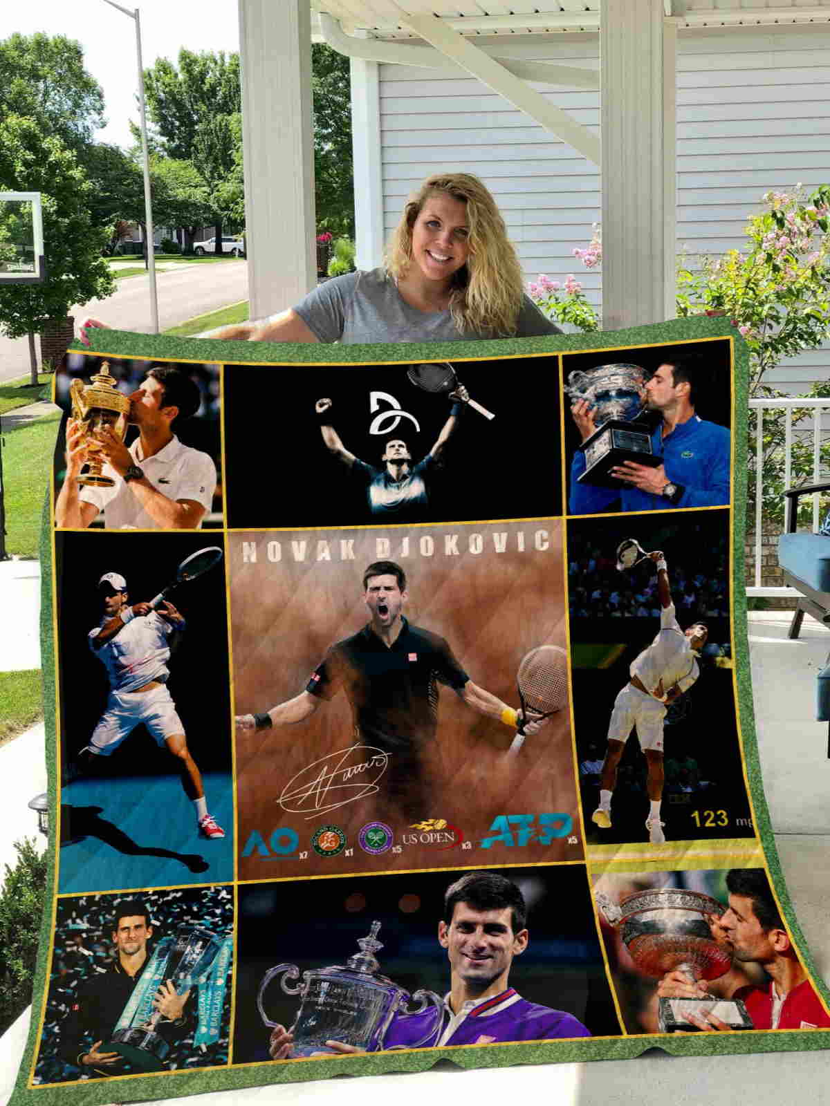 Novak Djokovic 3D Quilt Blanket