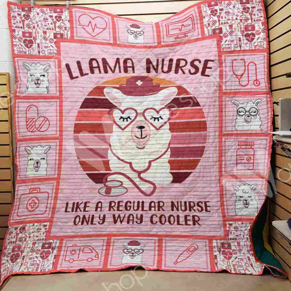 Nurse Llama 3D Quilt Blanket