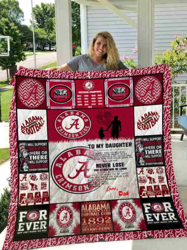 Ohio State Buckeyes To My Daughter Love Dad Quilt Blanket