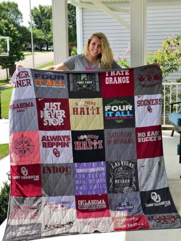 Oklahoma Sooners Football 3D Quilt Blanket