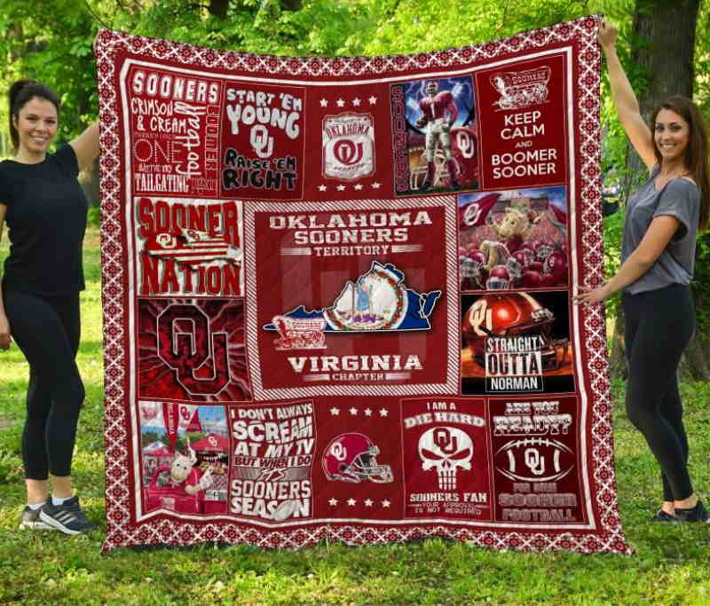 Oklahoma Sooners Virginia 3D Quilt Blanket