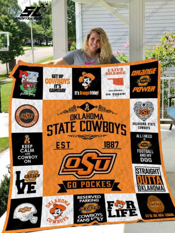 Oklahoma State Cowboys 3D Quilt Blanket