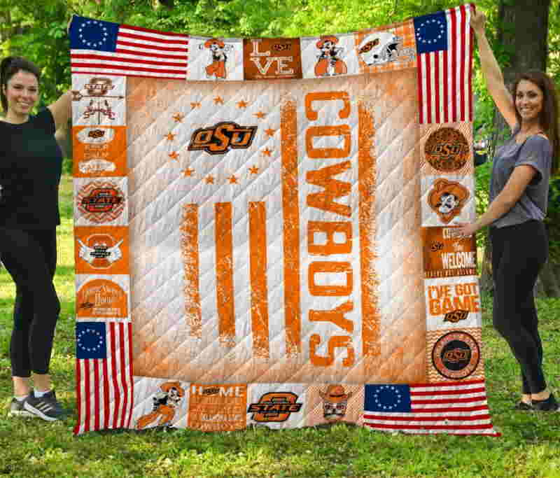 Oklahoma State University 3D Quilt Blanket