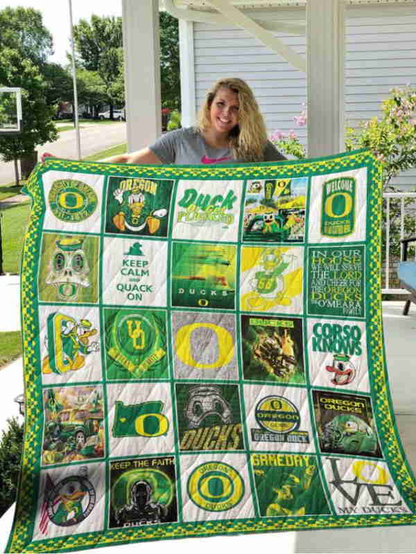 Oregon Duck 3D Quilt Blanket