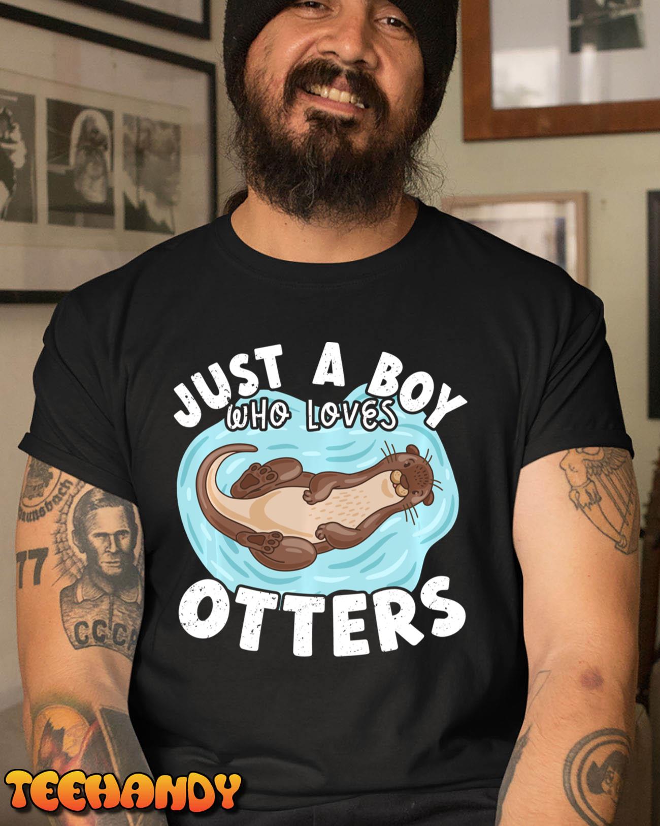 Otter Lover Tshirt, Boys Otter Tee, Boys Otter Lover Pullover Hoodie