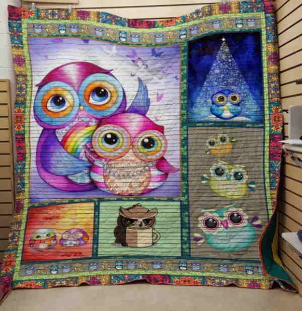 OwlMom And Daughter 3D Quilt Blanket