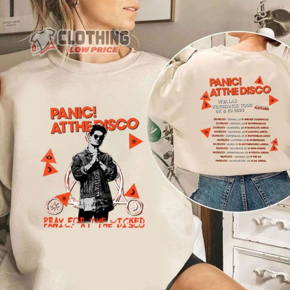 Panic At The Disco Tour 2023 Merch Panic At The Disco Tour 2023 Rock Band Shirt