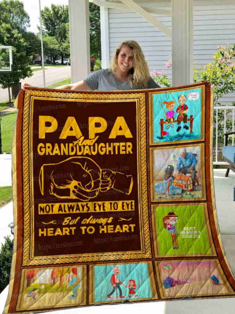 Papa And Granddaughter Quilt Blanket