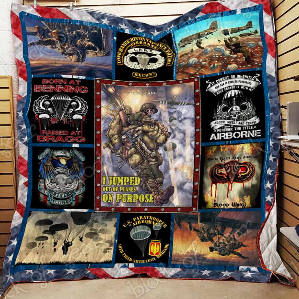 Paratrooper 3D Quilt Blanket