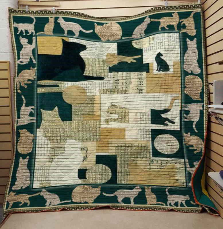 Pet The Cat 3D Quilt Blanket