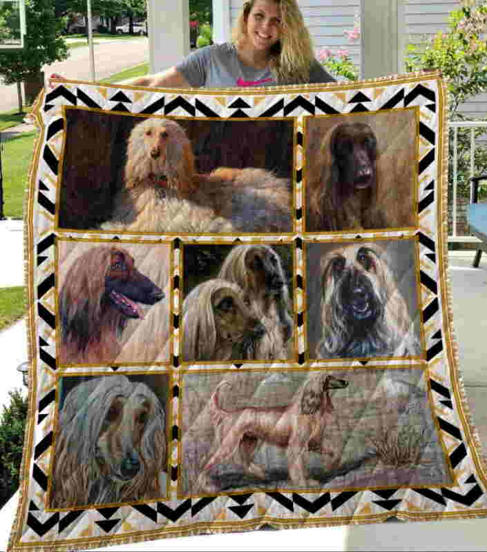 Phdo Afghan Hound Quilt Blanket