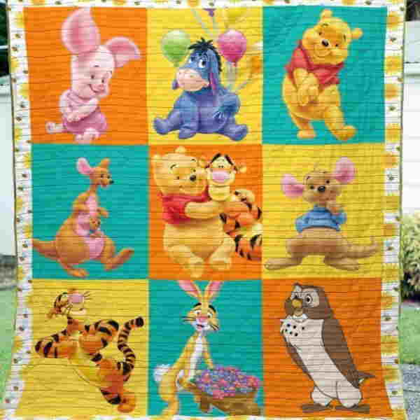 Pooh And Friends Fabric 3D Quilt Blanket