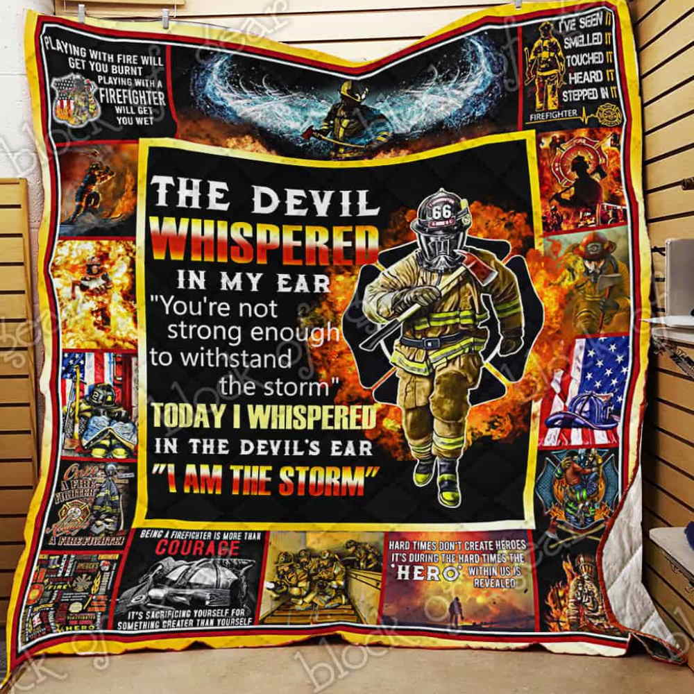 Proud Firefighter Quilt Blanket