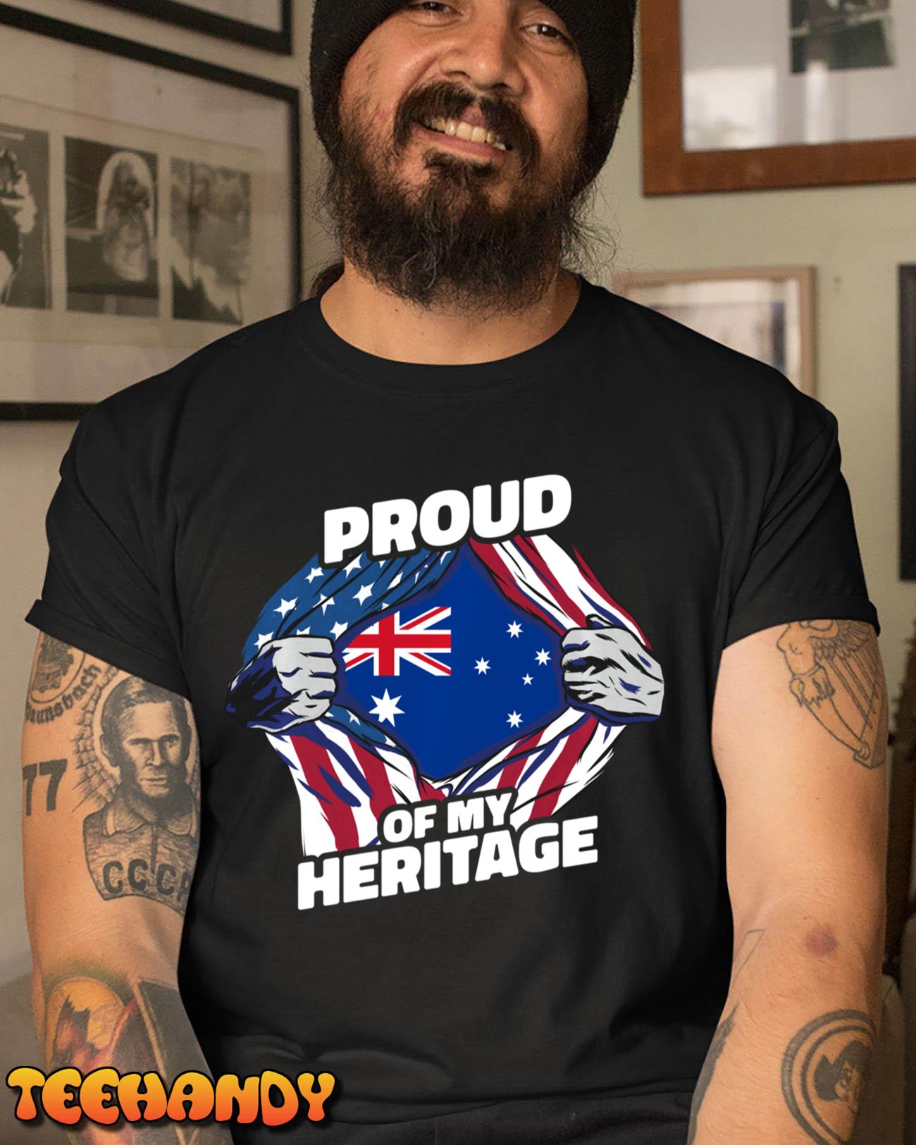 Proud USA Australian Flag Australia Expat Heritage Superhero Pullover Hoodie