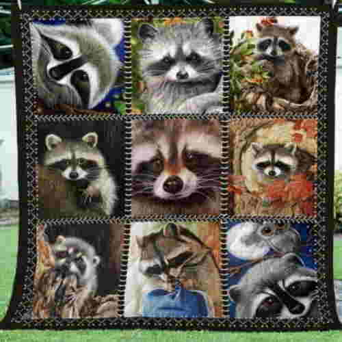 Raccoon Collection 3D Quilt Blanket