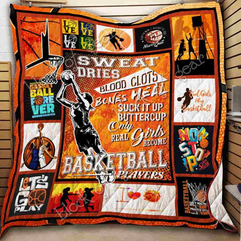 Real Girls Become Basketball Players Quilt Blanket