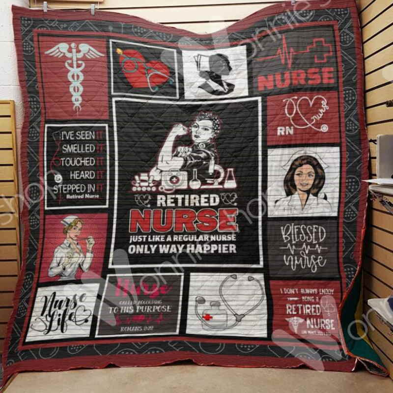 Retired Nurse Quilt Blanket