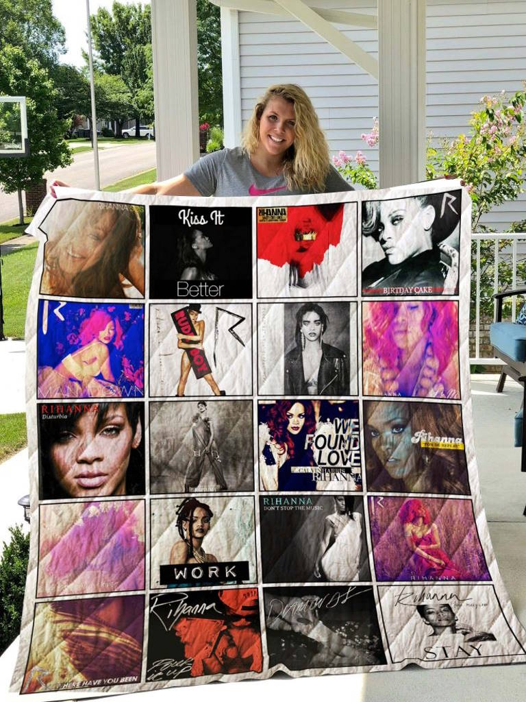 Rihanna Best Songs Quilt Blanket