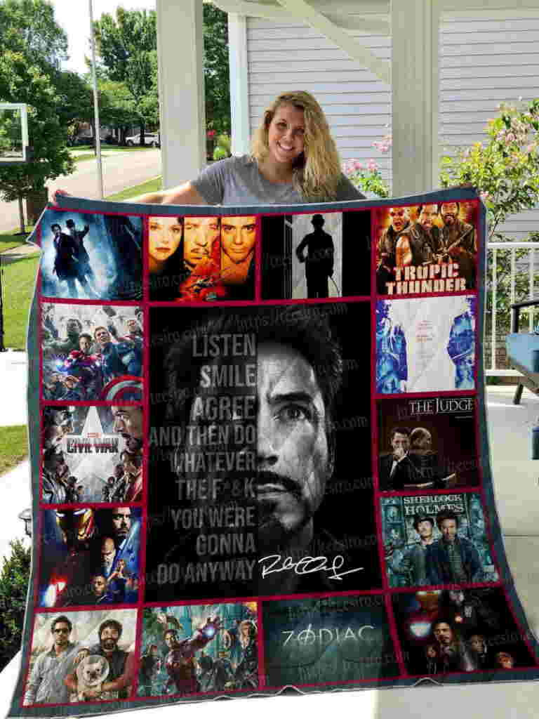 Robert Downey 3D Quilt Blanket