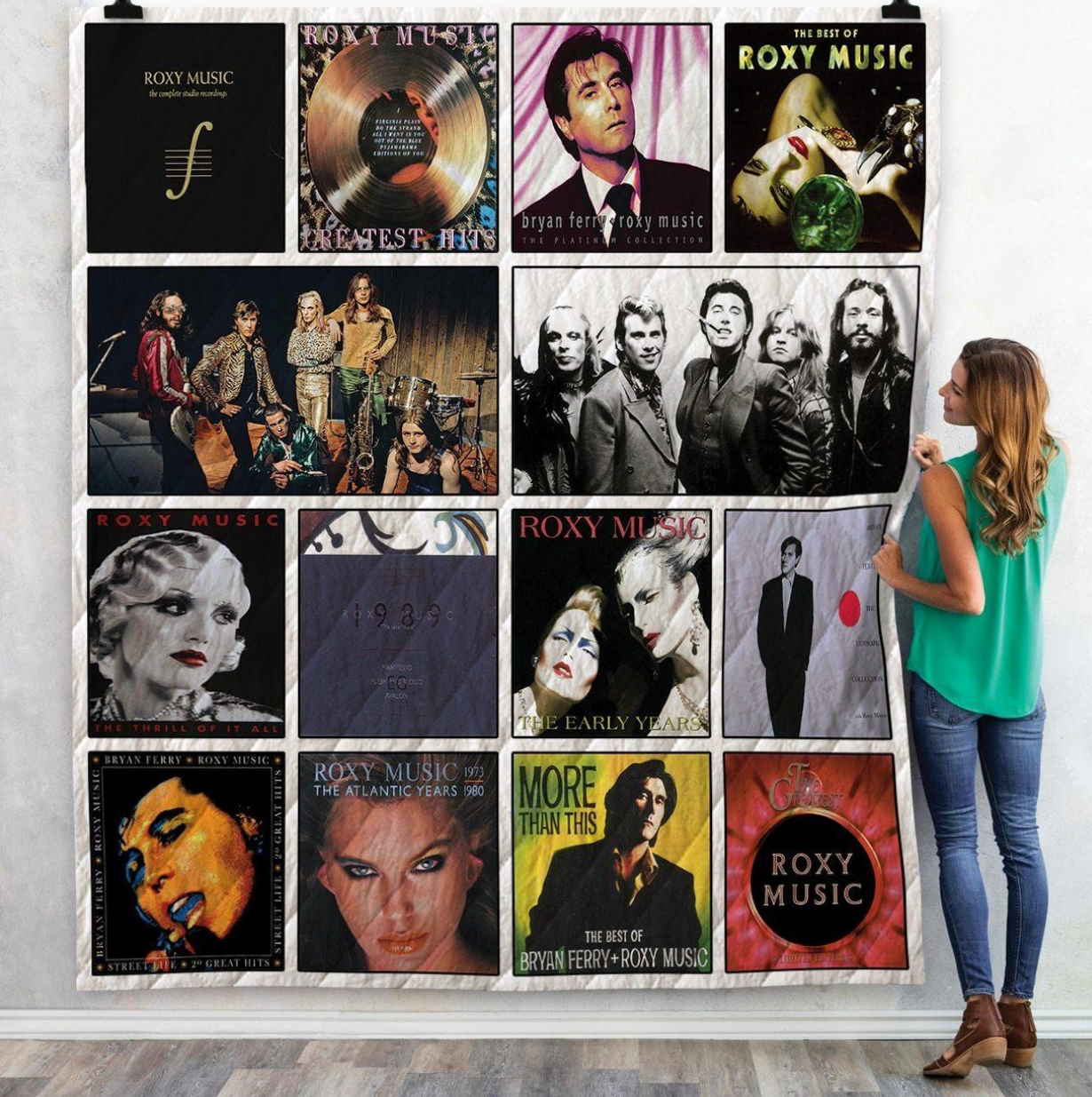 Roxy Music Compilation Albums 3D Quilt Blanket