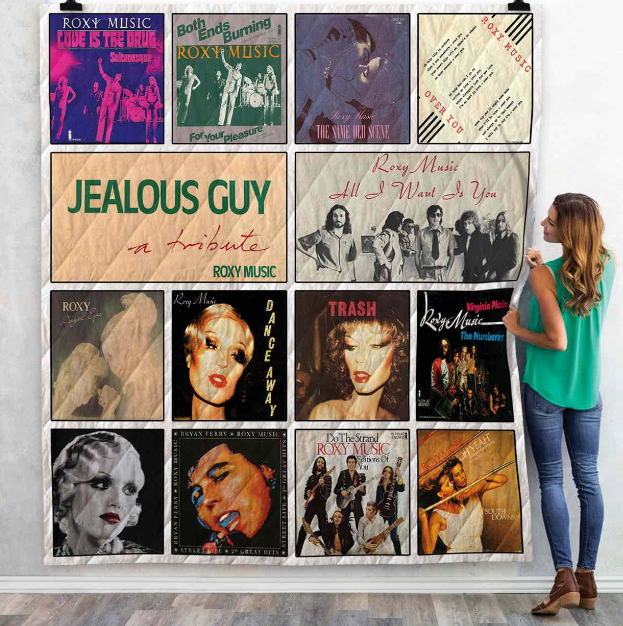 Roxy Music Singles Albums 3D Quilt Blanket