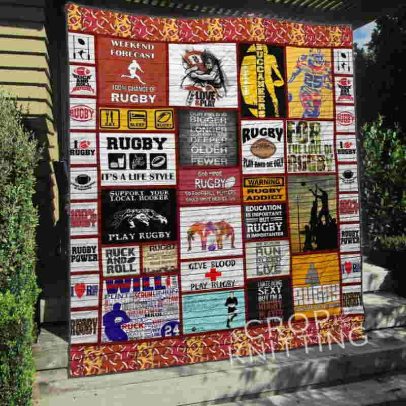 Rugby Bigger 3D Quilt Blanket