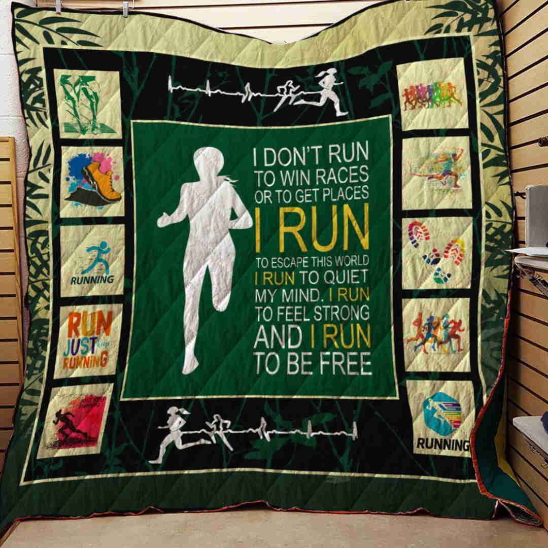 Run To Be Strong And Free 3D Quilt Blanket