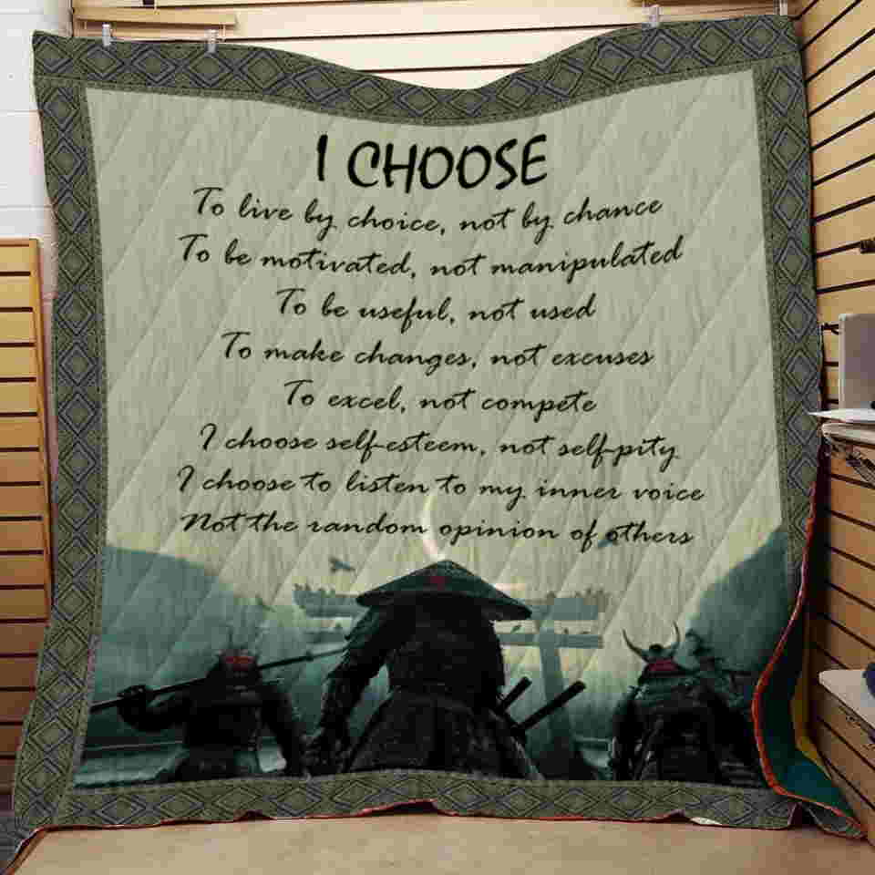 Samurali Choose 3D Quilt Blanket