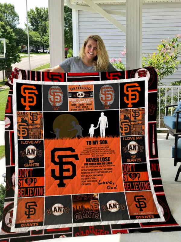 San Francisco Giants To My Son Love Dad 3D Quilt Blanket