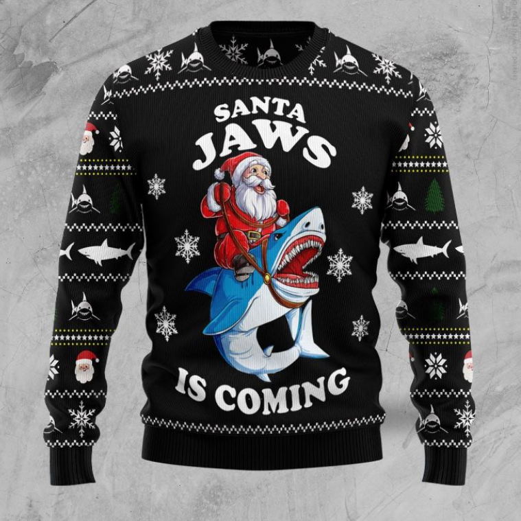 Santa Jaws 3D Sweater