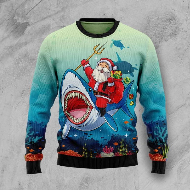 Santa Shark 3D Sweater