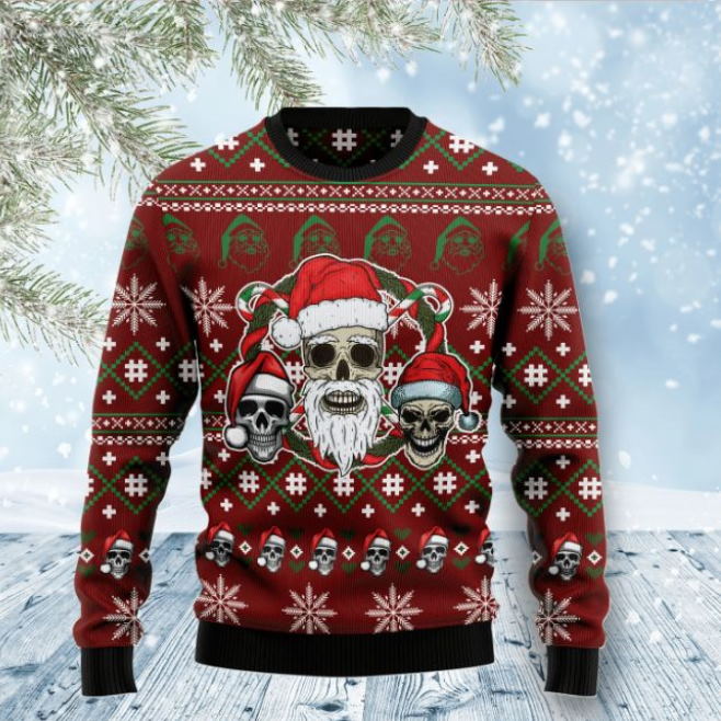 Santa Skull 3D Sweater