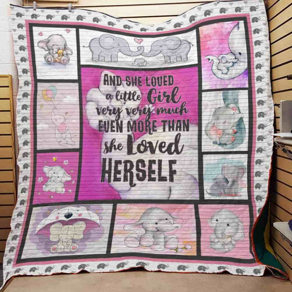 She Loved Herself Elephant 3D Quilt Blanket