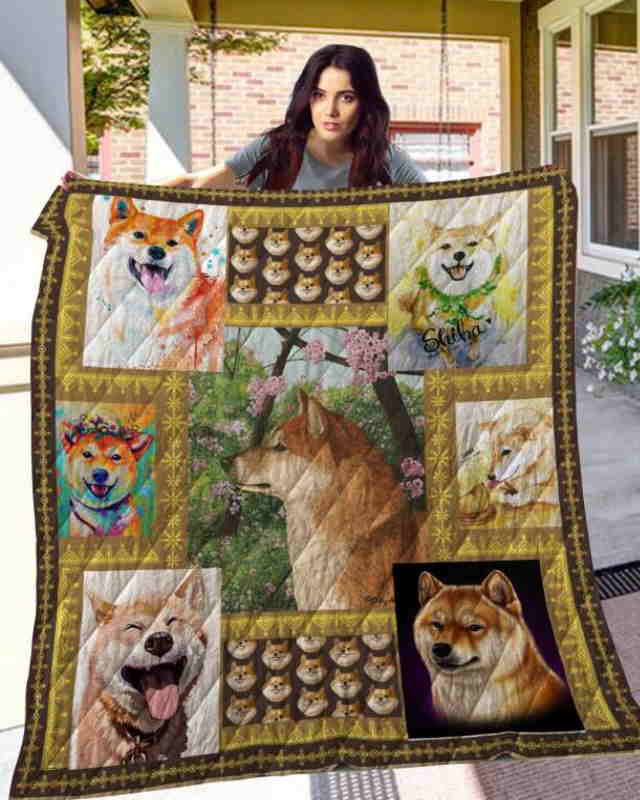 Shiba Inu 3D Quilt Blanket