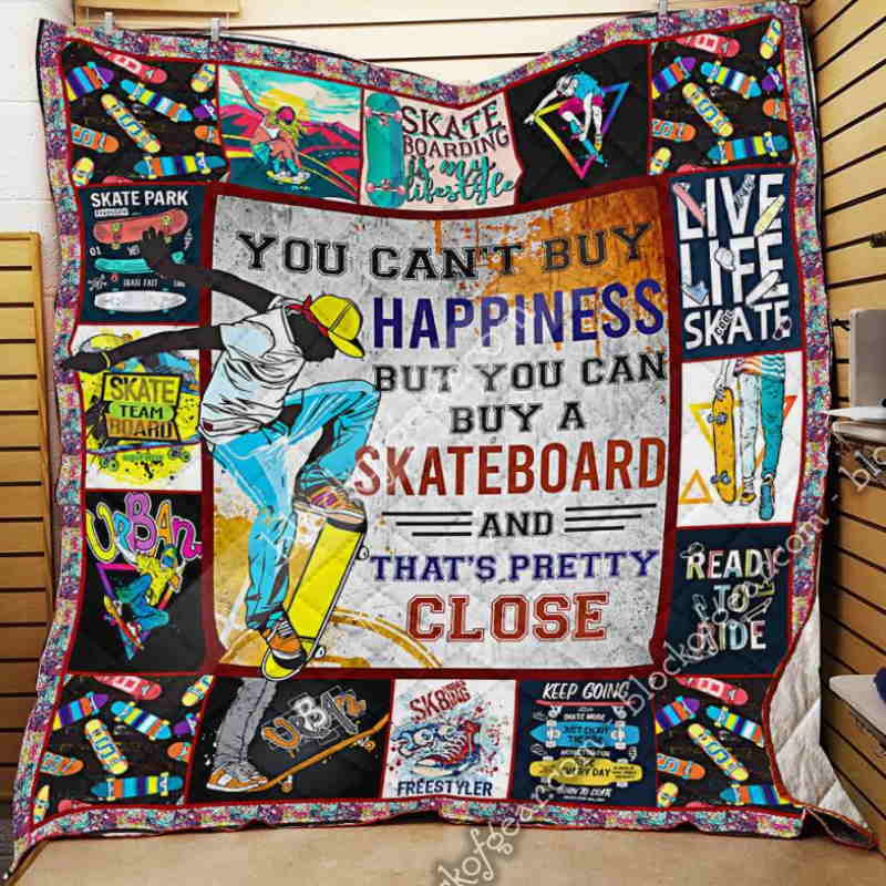 Skateboarding My Passion Quilt Blanket