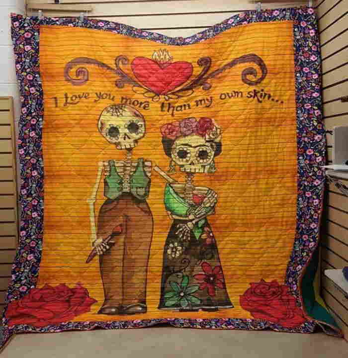 Skeleton Love 3D Quilt Blanket