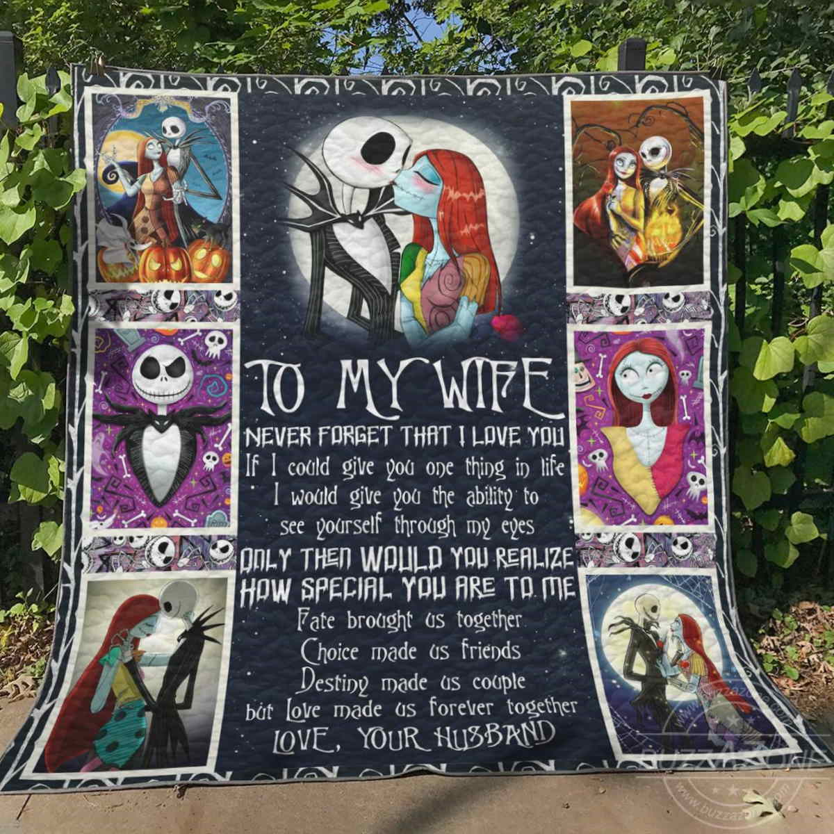 Skellington Nightmare 3D Customized Quilt Blanket