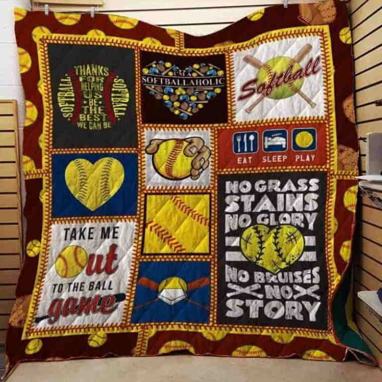 Softball Take Me To The Ball 3D Quilt Blanket