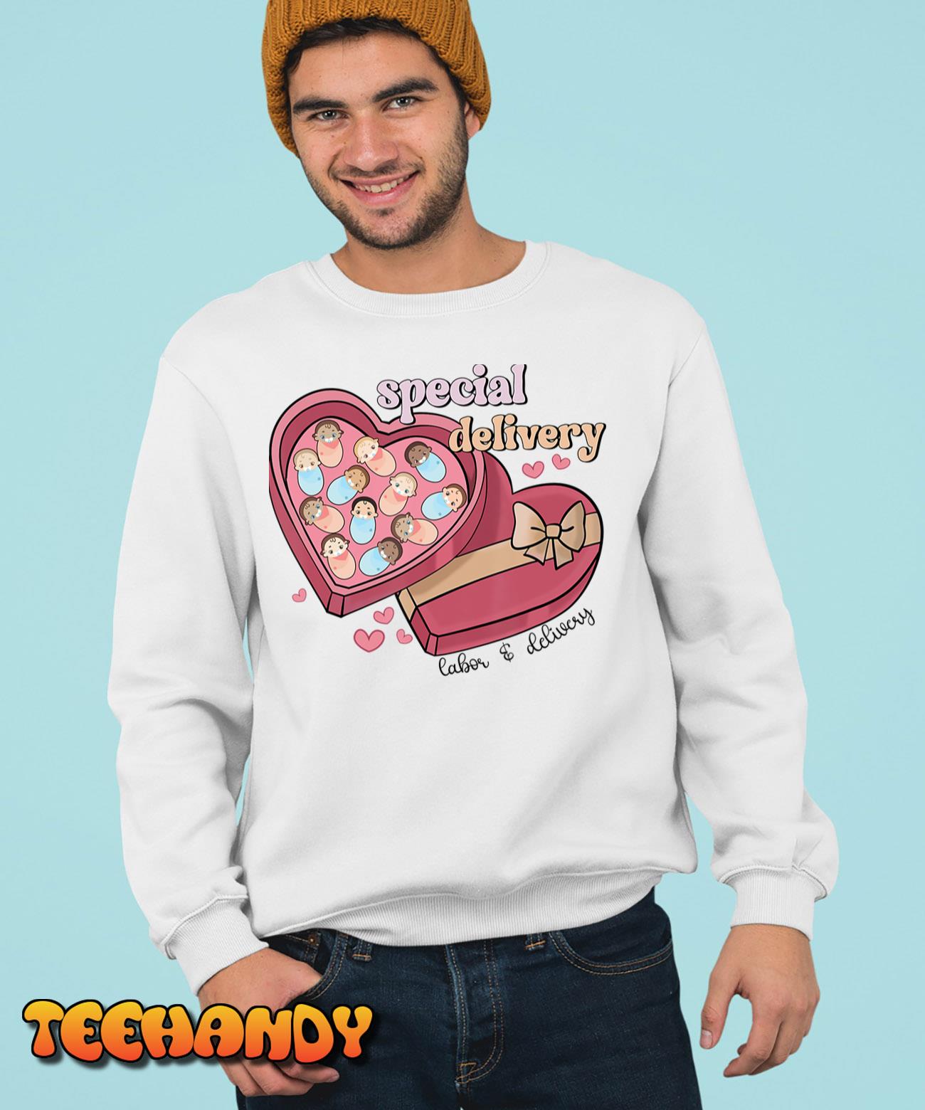 Special Delivery Labor and Delivery Nurse Valentine’s Day T-Shirt