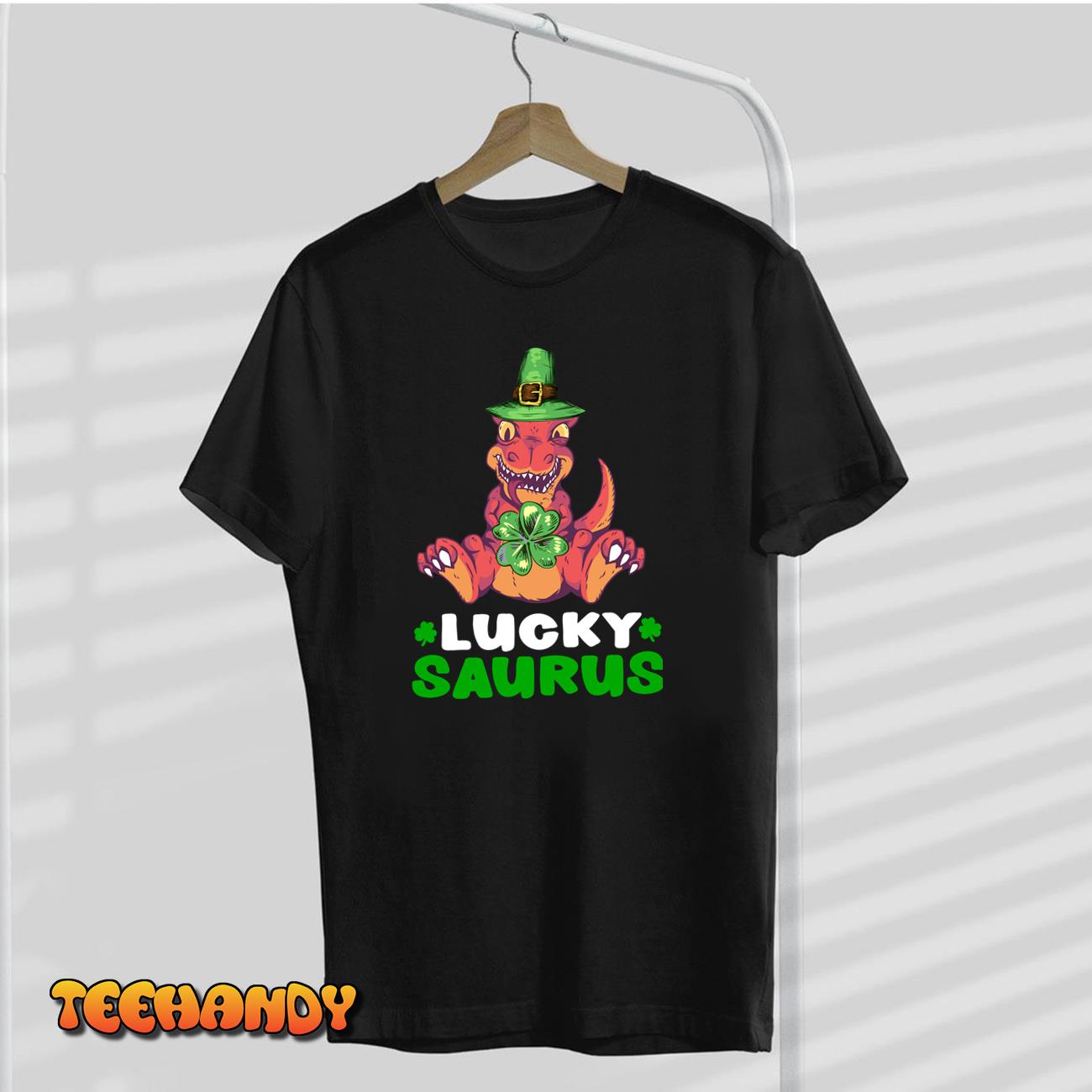 St Patricks Day Lucky Saurus St Patrex Irish T Rex T-Shirt