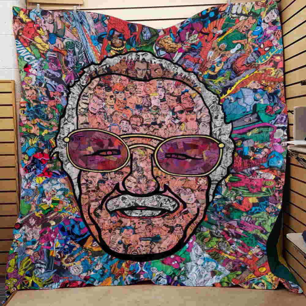 Stan Lee Collage 3D Quilt Blanket