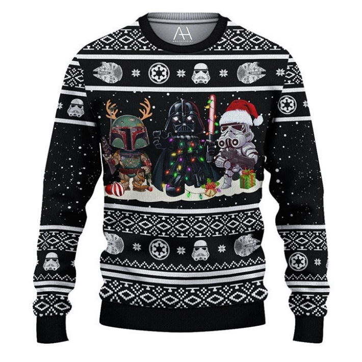 Star War Darth Vader Boba Fett Stormtrooper Christmas Sweater