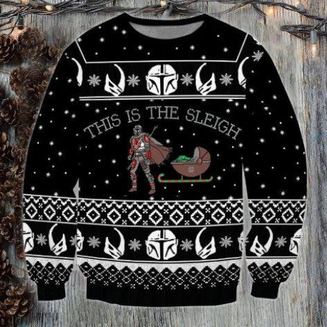 Star Wars This Is The Sleigh Baby Yoda Ugly Xmas Sweater